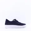 Women Gabor Twin Zip Platform Trainer Wisdom - Navy