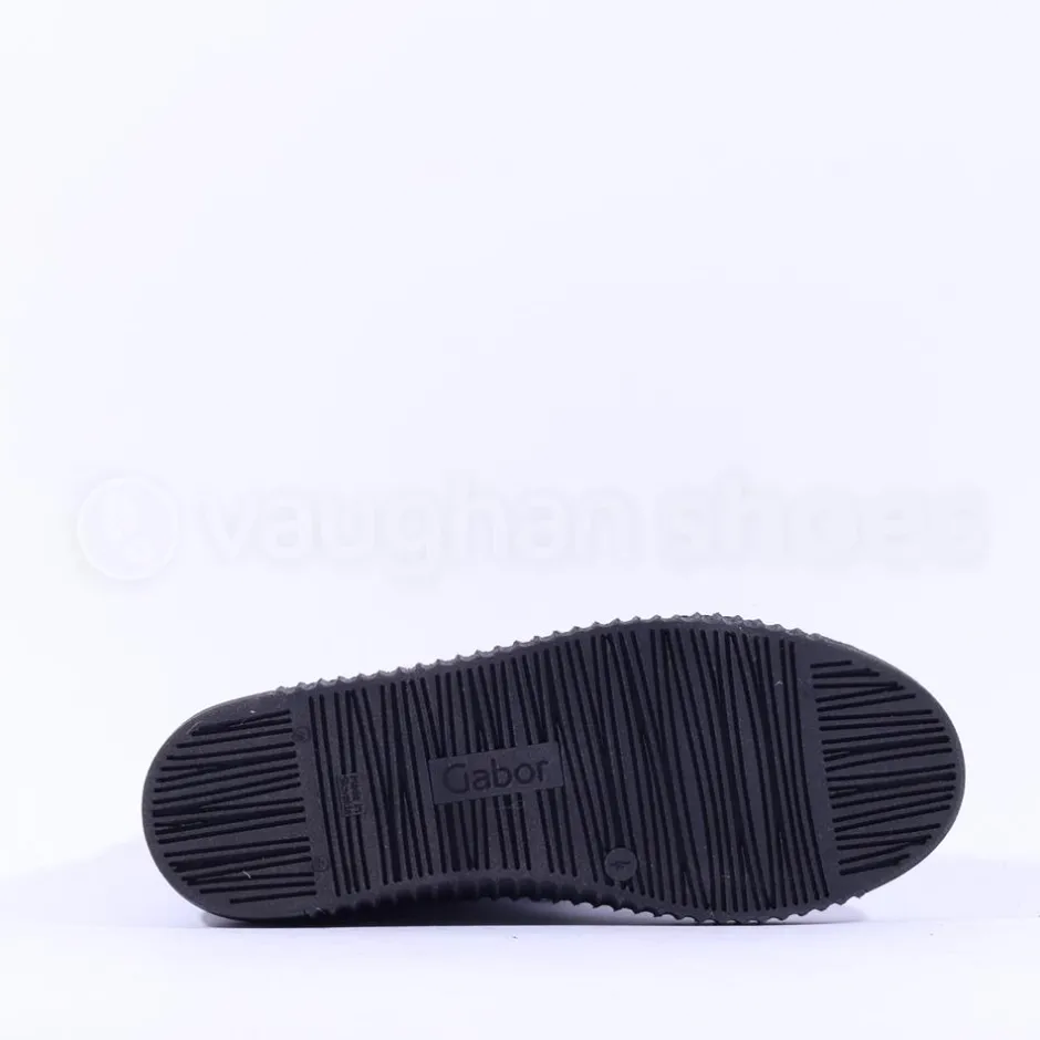 Women Gabor Twin Zip Platform Trainer Wisdom - All Black