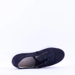 Women Gabor Twin Zip Platform Trainer Wisdom - Navy