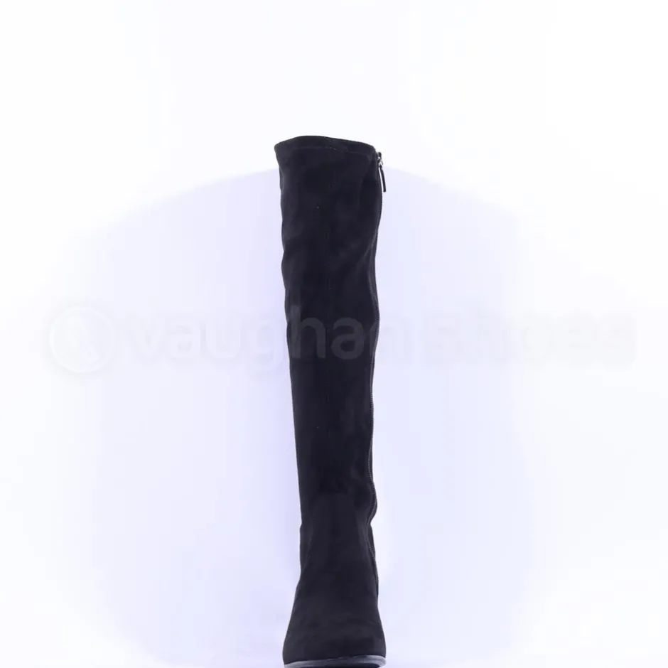 Women Tamaris Ulrica Block Heel Knee High - Black