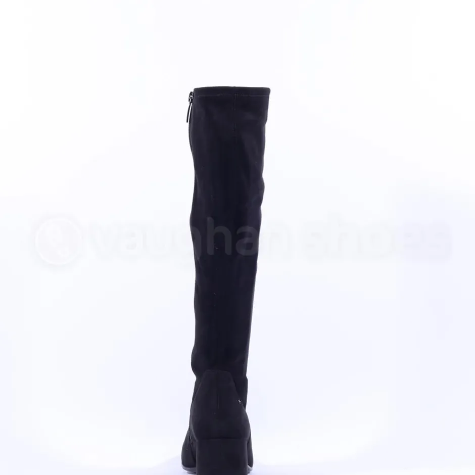 Women Tamaris Ulrica Block Heel Knee High - Black