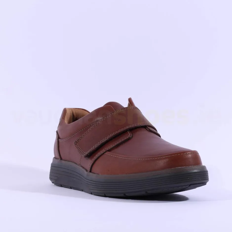 Clarks Men Un Abode Strap - Dark Tan Lea