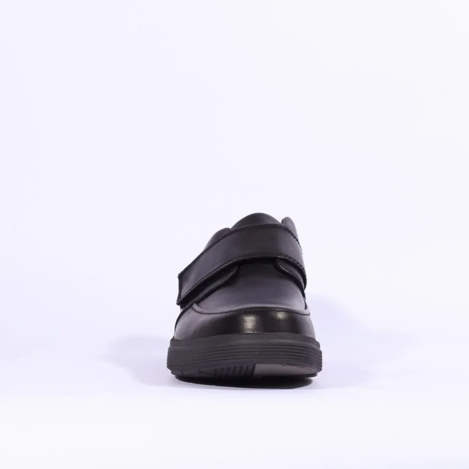 Clarks Men Un Abode Strap (Wide Fit) - Black Leather