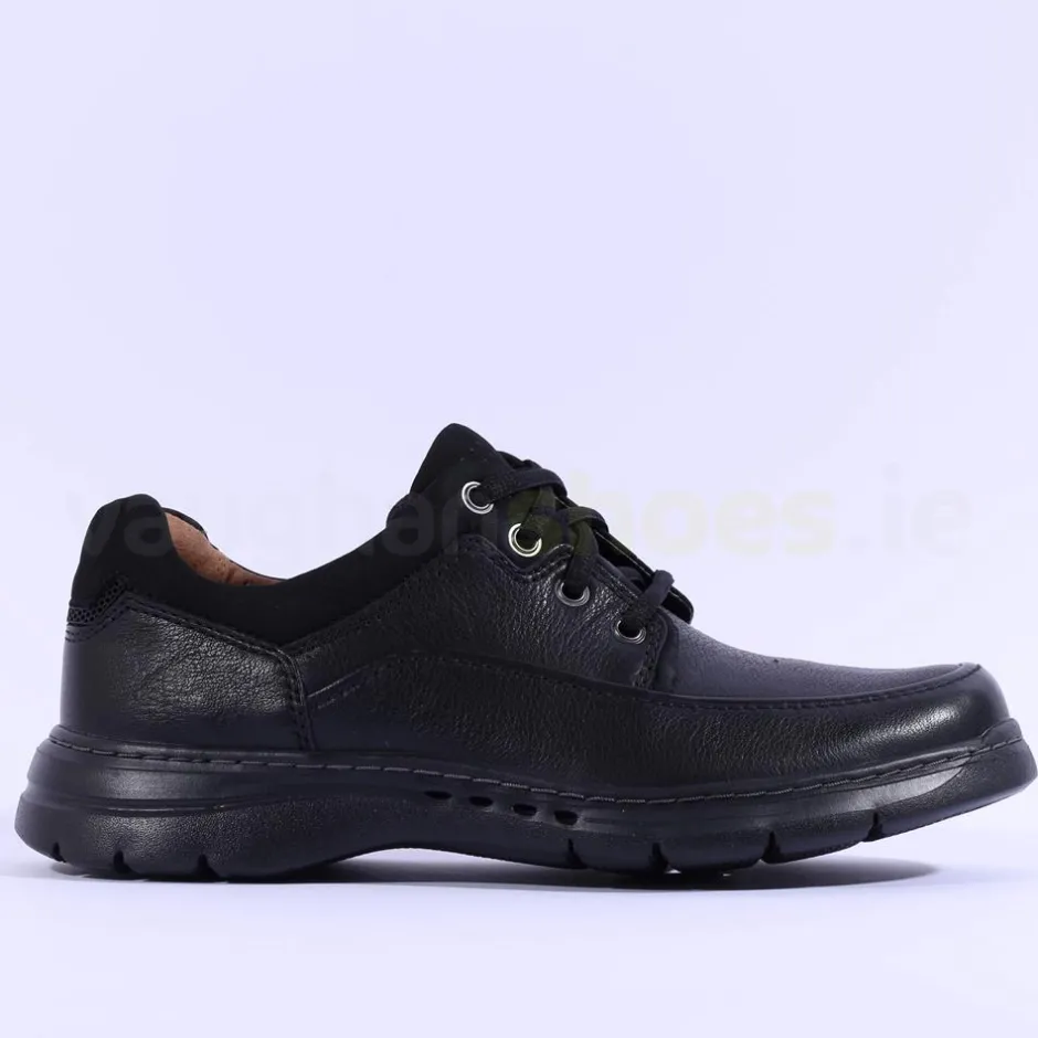 Clarks Men Un Brawley Lace - Black Leather