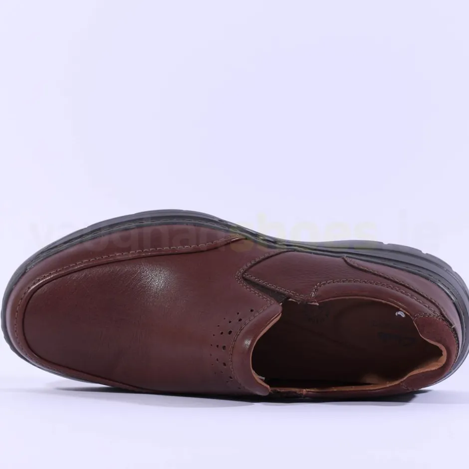 Clarks Men Un Brawley Step - Mahogany Leather