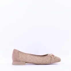 Women Caprice Vanny Low Heel Weave Loafer - Bark