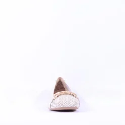 Women Caprice Vanny Low Heel Weave Loafer - Off White Combi