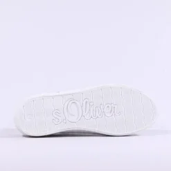Women S.Oliver Verena Platform Sidezip Trainer - Navy