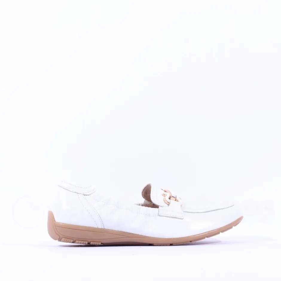 Women Caprice Verena Slip On Deerskin Loafer - White Deerskin
