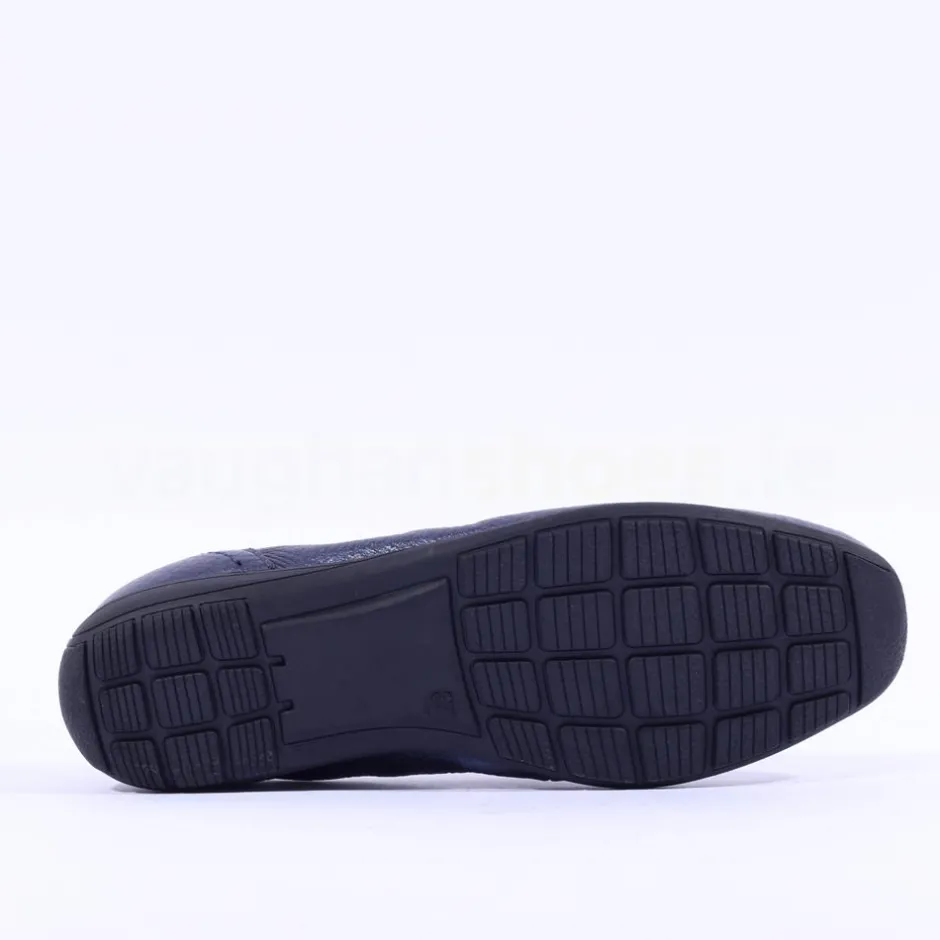 Women Caprice Verena Slip On Deerskin Loafer - Navy Deerskin