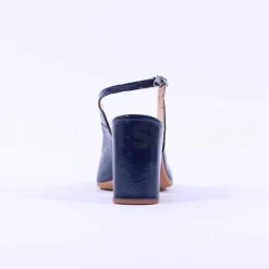 Women Wonders Vilma Slingback Block Heel - Navy Patent