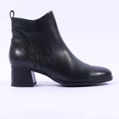 Women Marco Tozzi Vindoli Block Heel Ankleboot - Forest Leather