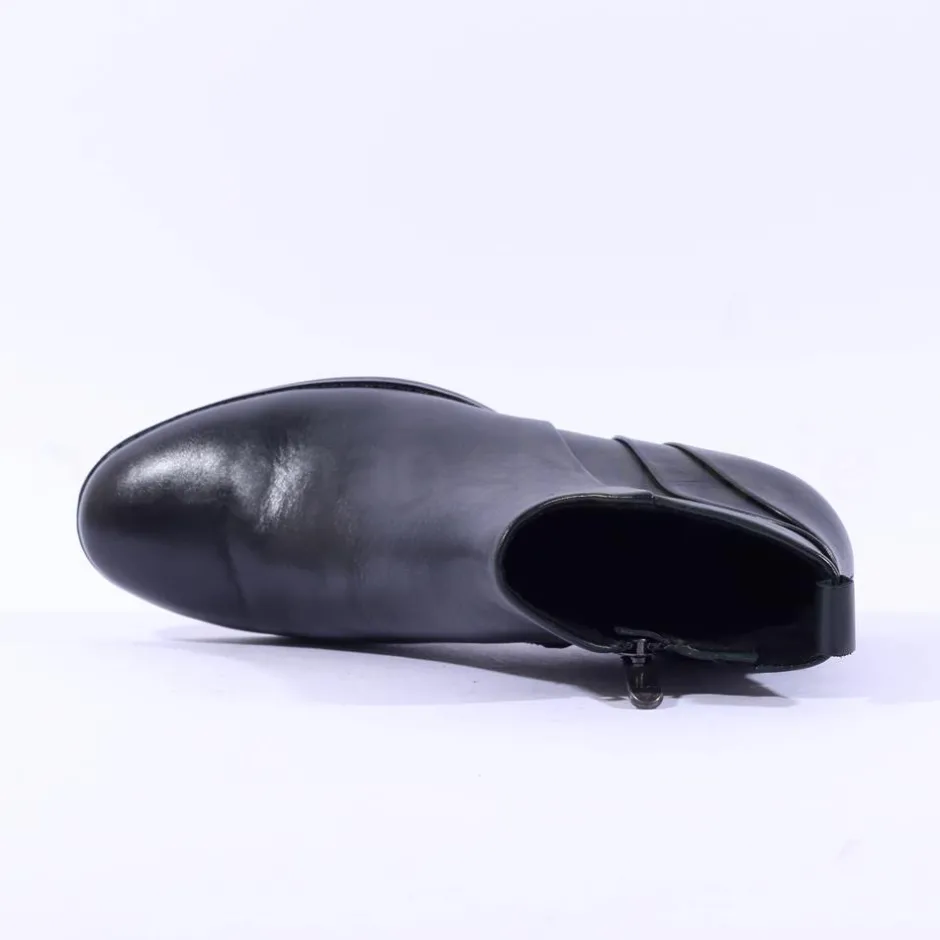 Women Marco Tozzi Vindoli Block Heel Ankleboot - Forest Leather
