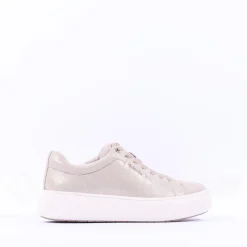 Women Tamaris Violetta Platform Laced Trainer - Champagne