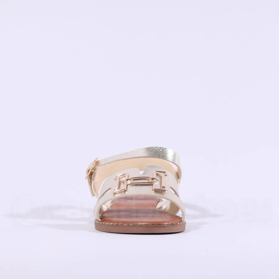 Women Una Healy Viva La Vida Flat H Sandal - Gold