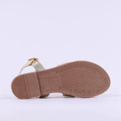 Women Una Healy Viva La Vida Flat H Sandal - Gold