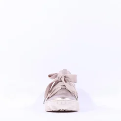 Women Gabor Waltz False Ribbon Lace Trainer - Metallic Leather