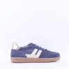 Women Gabor West Gumsole Laced Trainer - Blue Suede