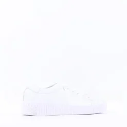 Women Gabor Woodall Elastic Lace Trainer - White Leather