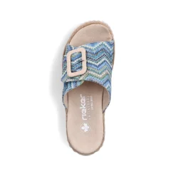 Women Rieker Woven Buckle Detail Mule Sandal - Multi