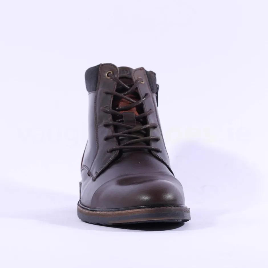 Tommy Bowe X Kolbe Laced Toe Cap Boot - Dark Brown Leather