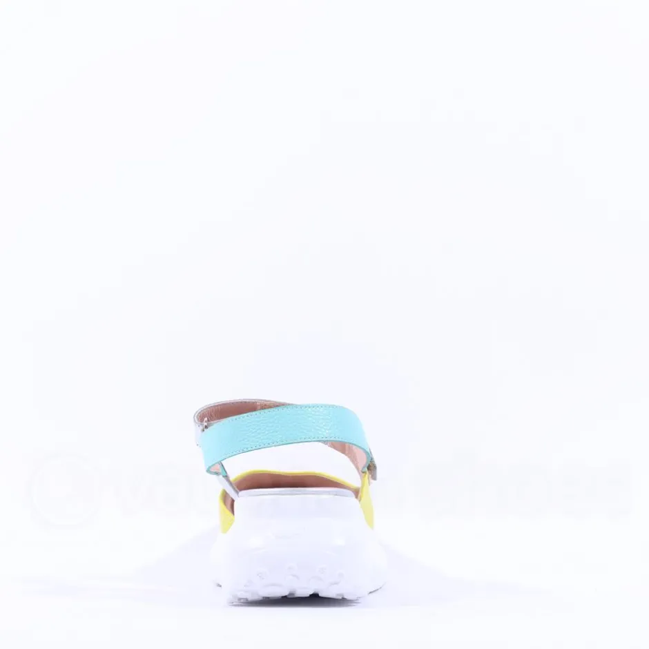 Women Wonders Zaire Velcro Strap Curvy Sandal - Cyber