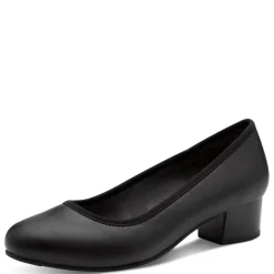 Women Jana Zatoro Block Heel Court Shoe - Black
