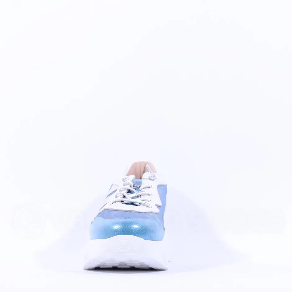Women Wonders Zenit Nylon Bungee Trainer - Blue Combination