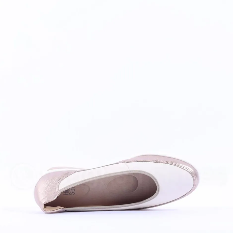 Women Ara Zurich 2.0 Wedge Slip On - Cream Gold