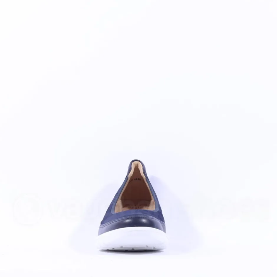Women Ara Zurich 2.0 Wedge Slip On - Navy Leather